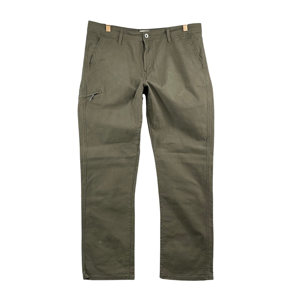Weatherproof Vintage Utility Pants Mens 38x33 Olive Green Excellent Relaxed Fit